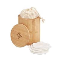 PORTA DISCHETTI DI COTONE IN BAMBOO